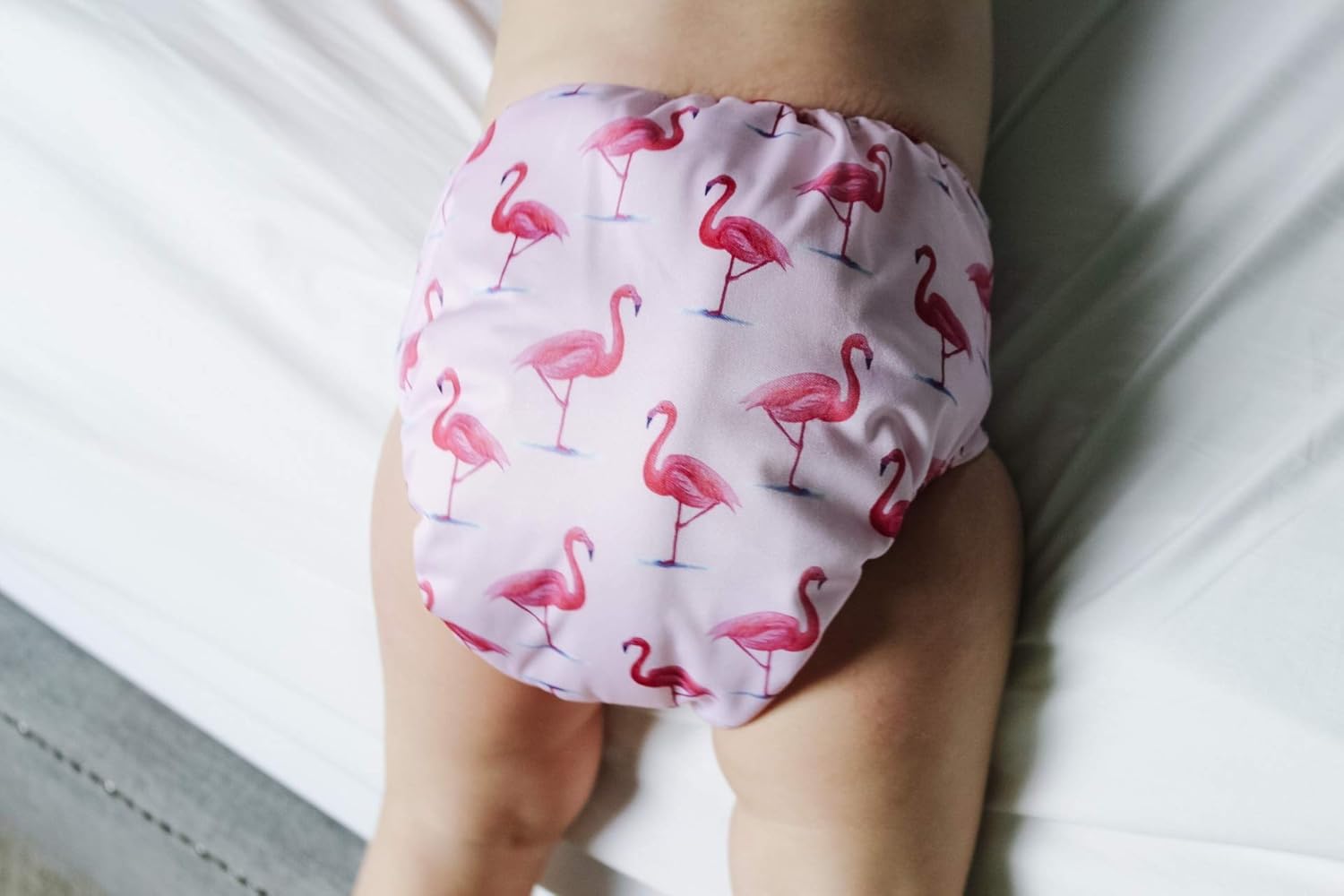 ALVA Pañal de tela de talla única, ajustable, lavable, reutilizable para bebés y niñas, paquete de 6 con 12 insertos 6DM61
