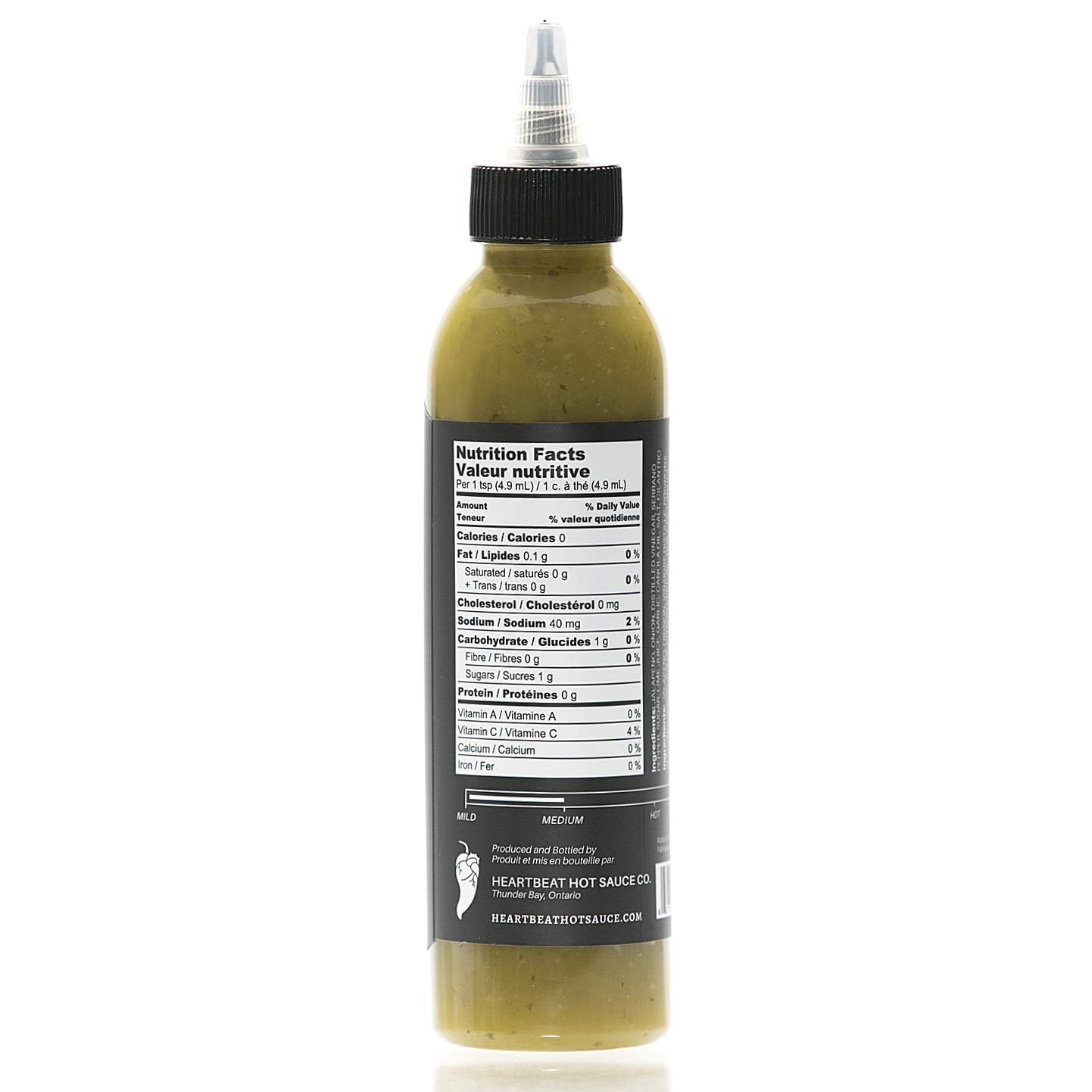 Heartbeat – Salsa picante de jalapeño verde, 6 onzas (paquete de 2) lote pequeño y hecho a mano, vegano, sin gluten, sin conservantes, destacado en
