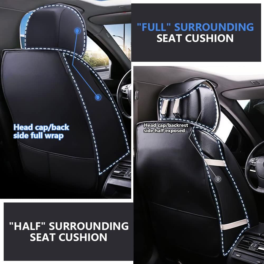 Funda de asiento delantera y trasera, para Cadillac CT4 CT5 CTS Escalade XTS, fundas interiores para la mayoría de los sedanes, SUV, camiones (juego