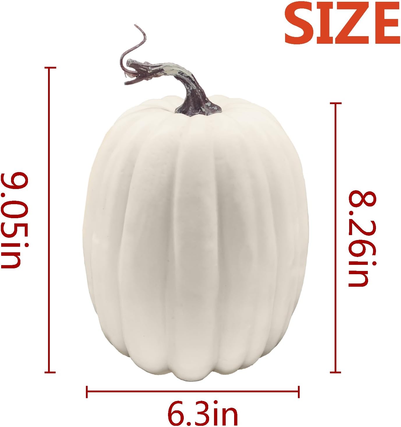 LABULADUO 2 calabazas artificiales para decoración de otoño, decoración de Halloween, espuma de plástico, falsa calabaza falsa para otoño,