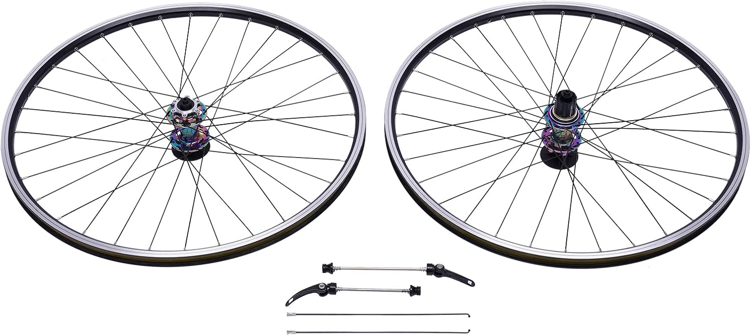 Juego de ruedas para bicicleta de montaña de 27.5 pulgadas, aleación de aluminio, frenos de disco de seis agujeros, juego de ruedas MTB, de