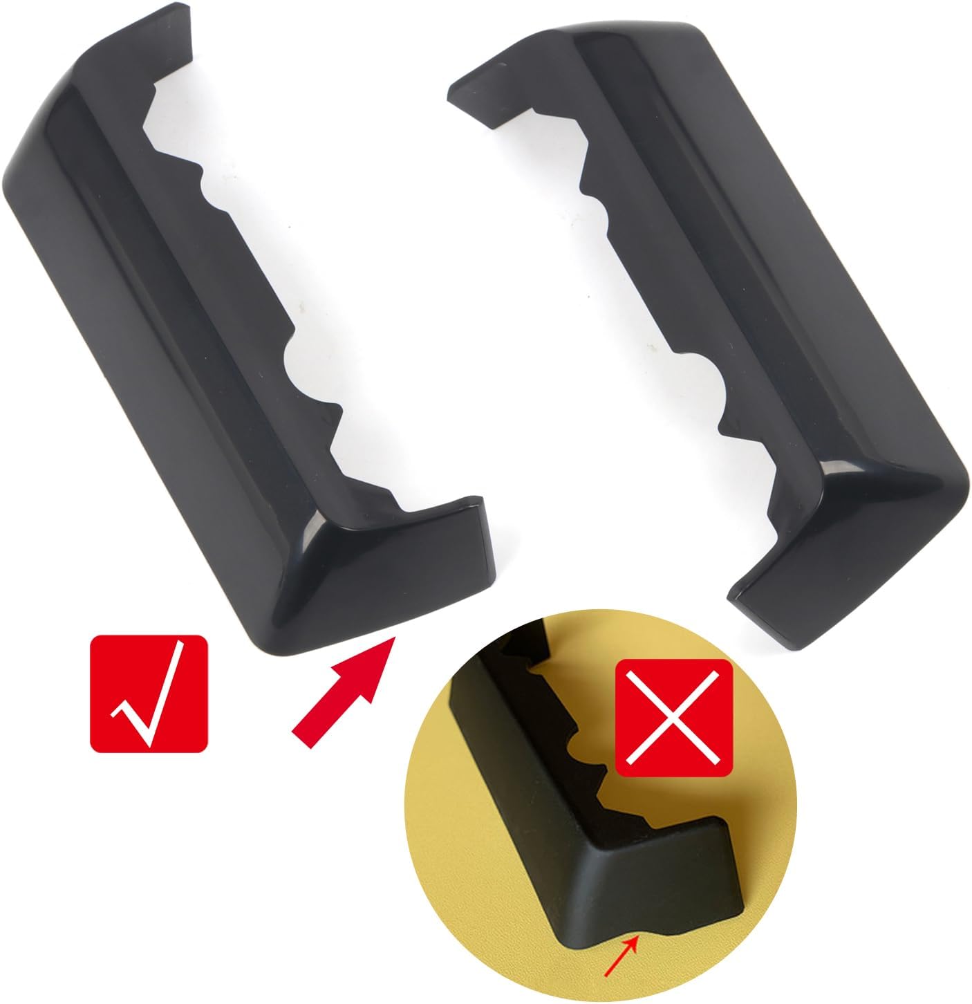 HIGH FLYING Para Toyota Prado FJ150 2010-2022 Accesorios de coche Rieles de portaequipajes Cubiertas medias ABS Negro 2 unids