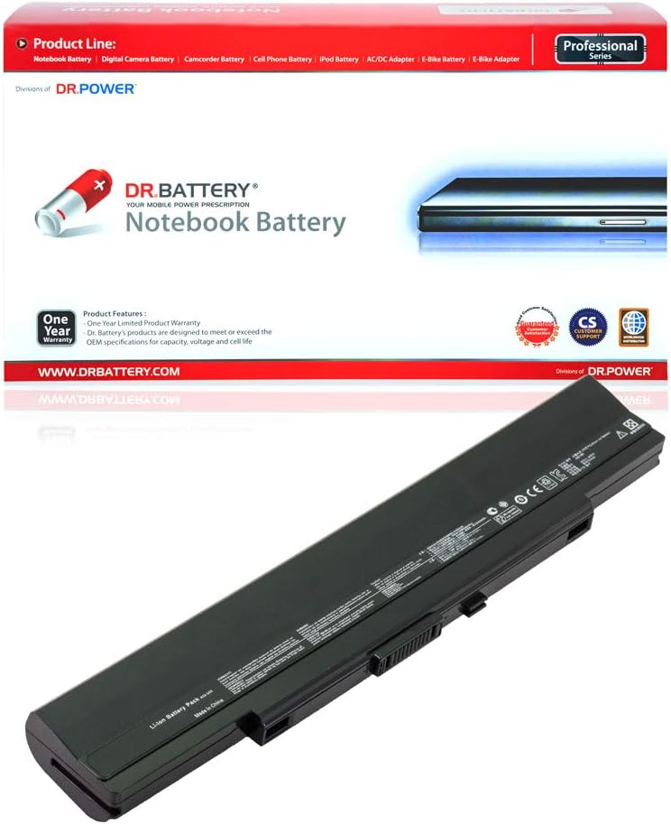 DR. BATTERY Batería A42-U53 compatible con Asus U33 U33J U42 U42J U43 U43F U43S U52 U52J U53 U53F U53SD A31-U53 A32-U53 A41-U53 10.8V4400mA L48 Wh.