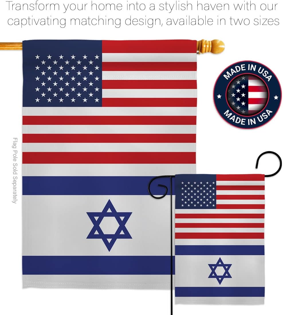 Bandera de Israel de Estados Unidos Bandera de Amistad Israelí Decoración del Hogar Banner Interior Patio Letreros Habitación Exterior Casa Colgante