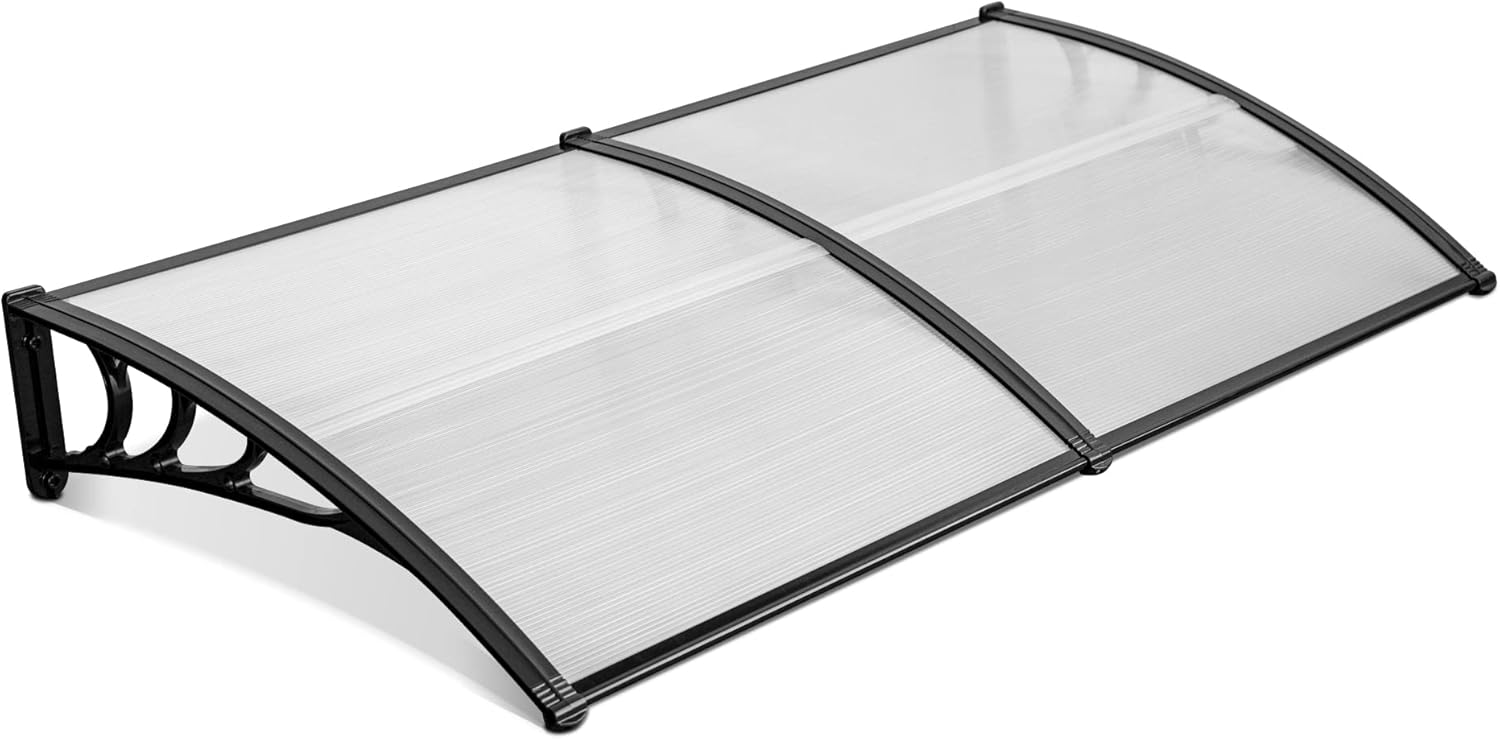 MCombo Toldo para ventana de 39 x 78 pulgadas, para exteriores, de policarbonato, para puerta delantera, patio, jardín, 6055-4080 (40 x 80 pulgadas)