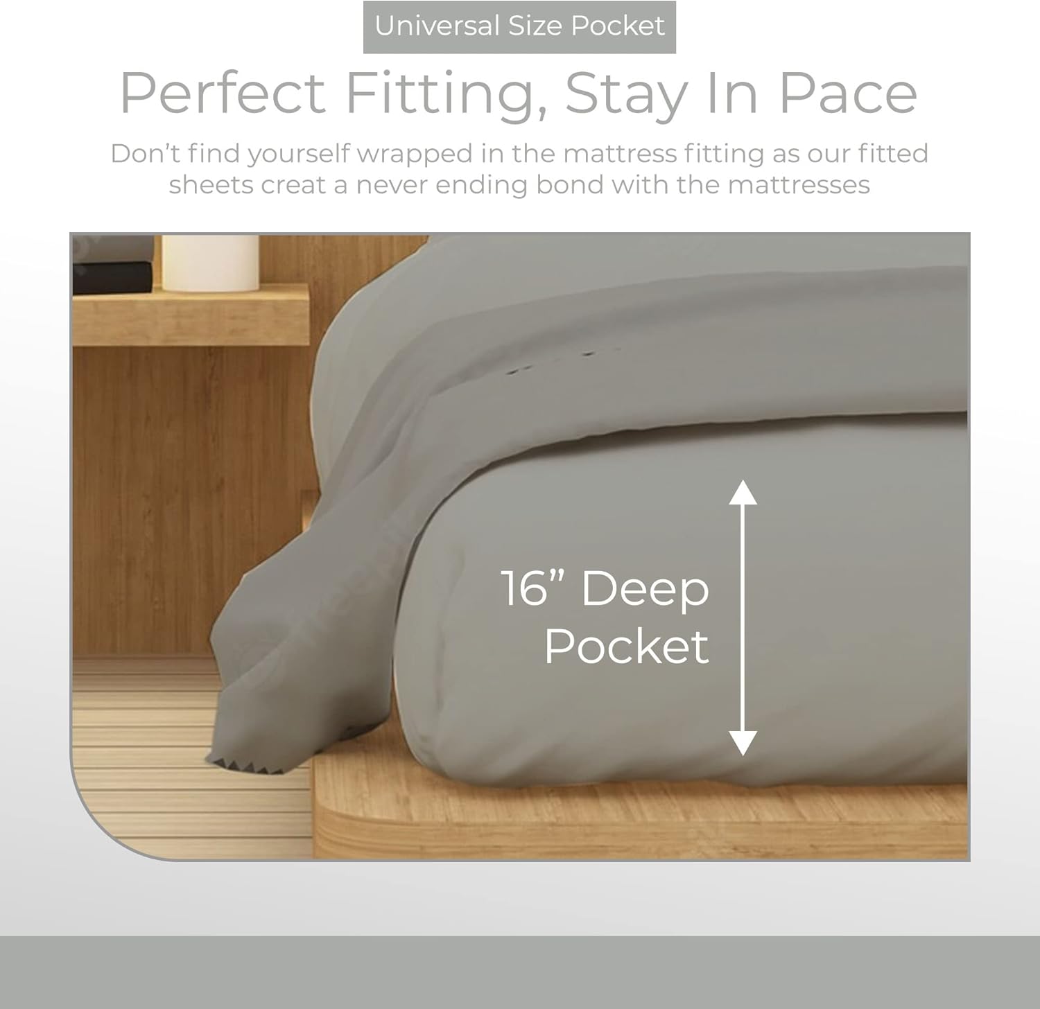 Juego de sábanas tamaño matrimonial, sábanas y fundas de almohada de lujo, juegos de ropa de cama de microfibra extra suave con bolsillo profundo de