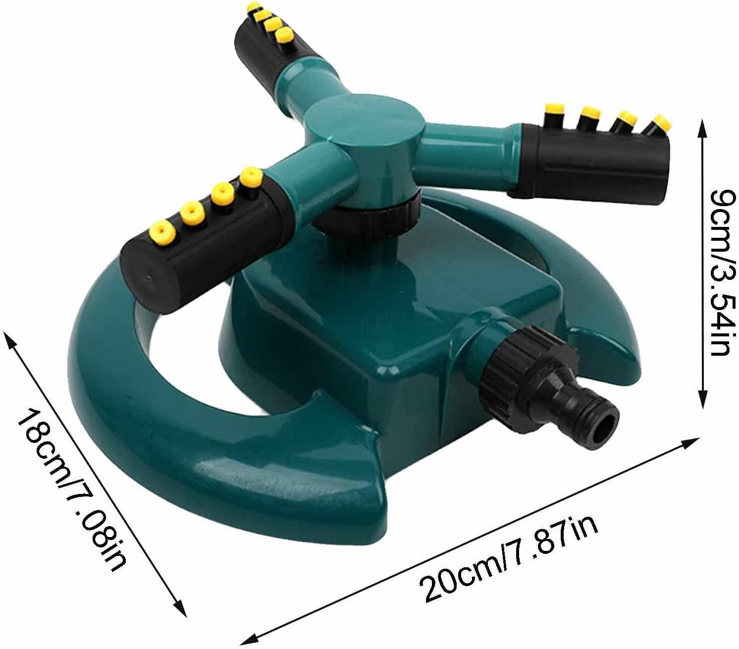 Aspersor de césped, sistema automático de riego de agua subterránea para jardín, rotativo, rociadores para niños de 360 grados para jardines,