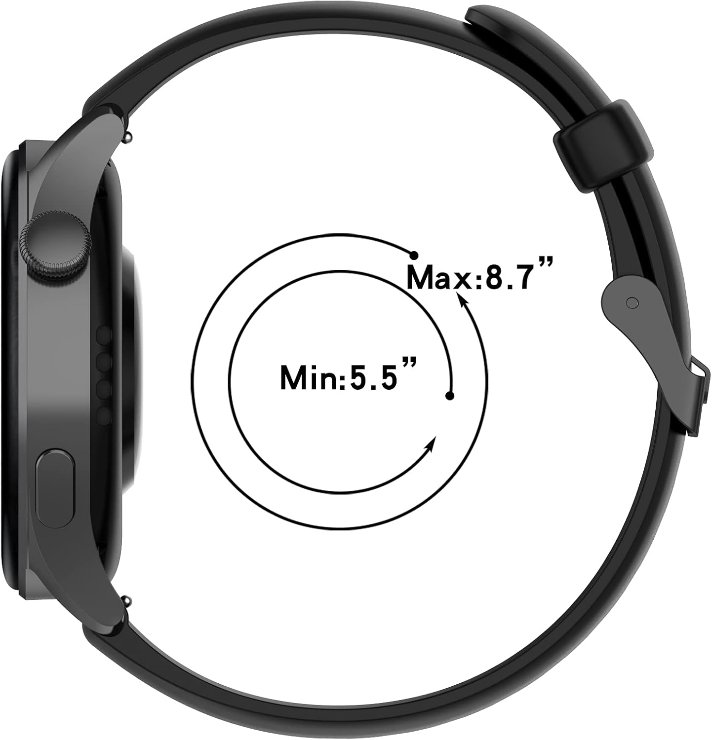 Chofit Compatible con Letsfit IW1 EW1 Correa de repuesto para mujer y hombre, correa de reloj inteligente suave transpirable de 0.866 in compatible