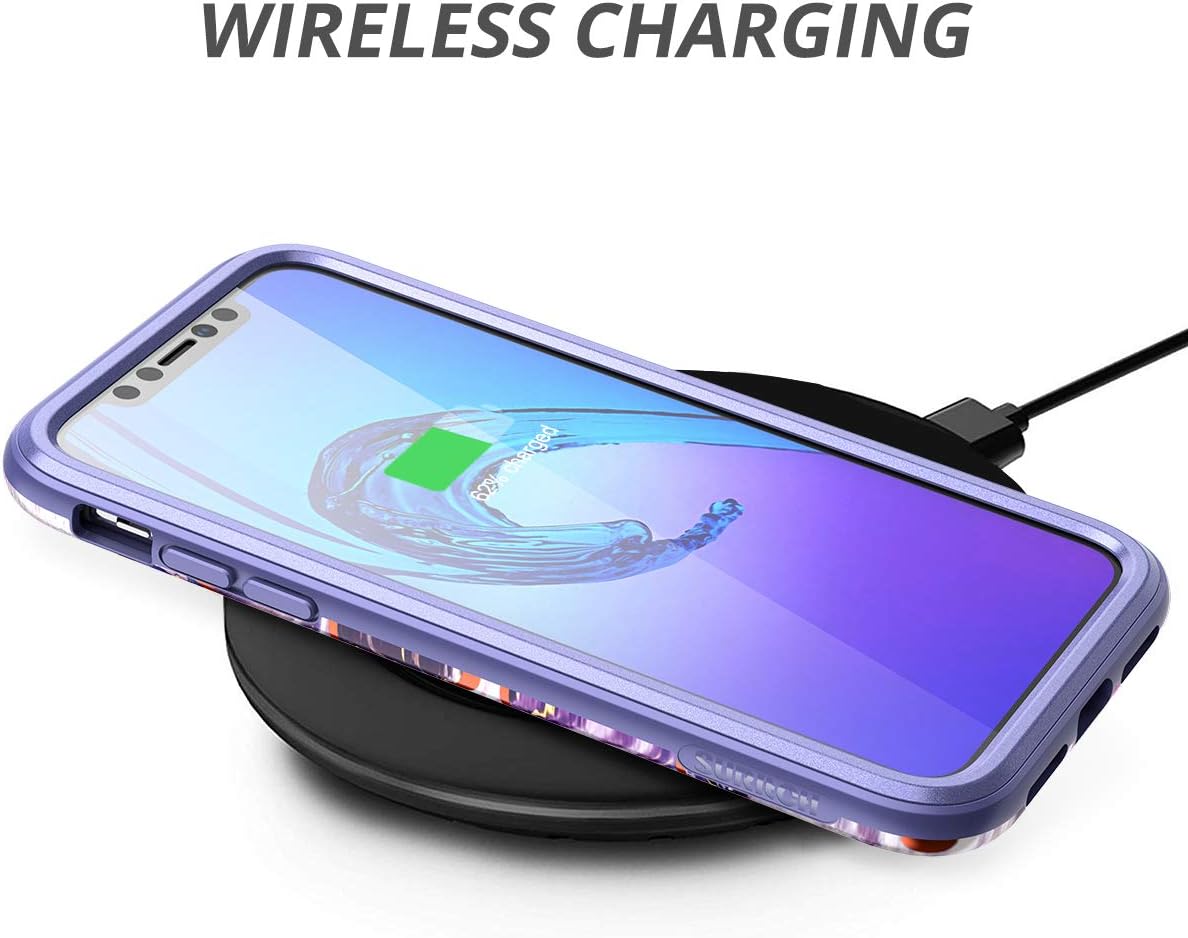 SURITCH Funda para iPhone XR, Protector de pantalla integrado Protección híbrida de cuerpo completo, doble capa de silicona suave a prueba de