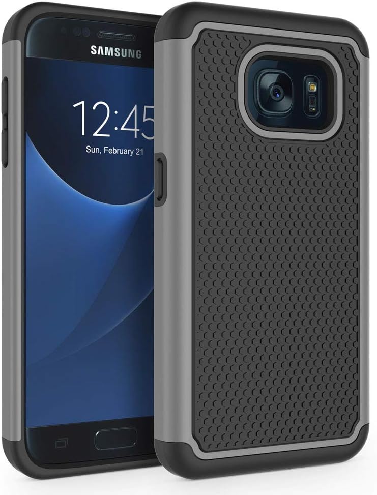 Funda protectora para Samsung Galaxy S7 (5.1 pulgadas, 2016) gris a prueba de golpes