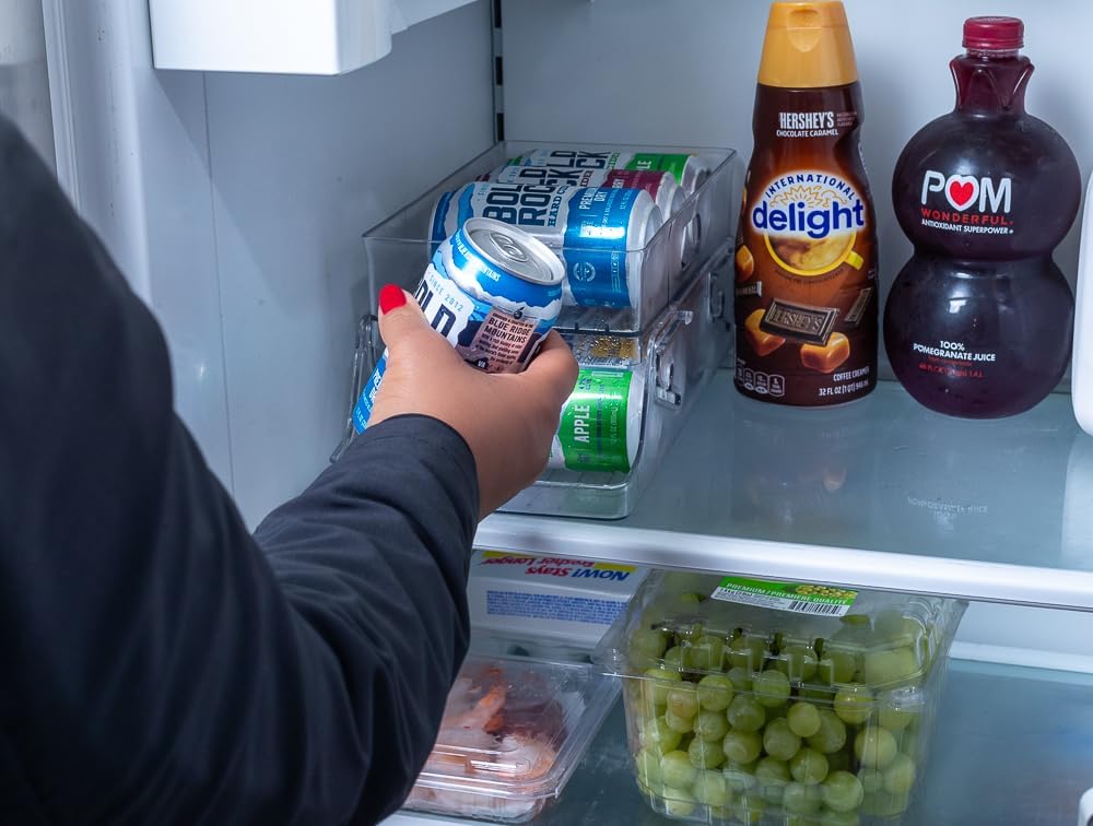Makers’ Market – Dispensador automático de latas de soda para refrigerador o despensa – tiene capacidad para 1 o 2 capas y dispensa bebidas
