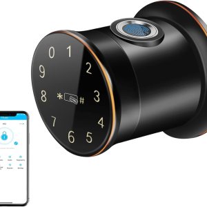 Cerradura inteligente con pantalla táctil de huellas dactilares, bronce toscano, 100 códigos de acceso, instalación de 15 minutos Cerradura inteligente con pantalla táctil de huellas dactilares, bronce toscano, 100 códigos de acceso, instalación de 15 minutos