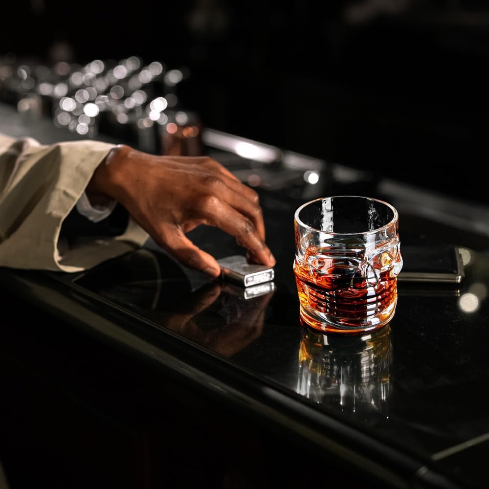 Juego de 4 vasos de whisky, vasos de 10 onzas antiguos para beber whisky escocés, bourbon, cóctel, coñac, vodka, ginebra de tequila, ron, licor de