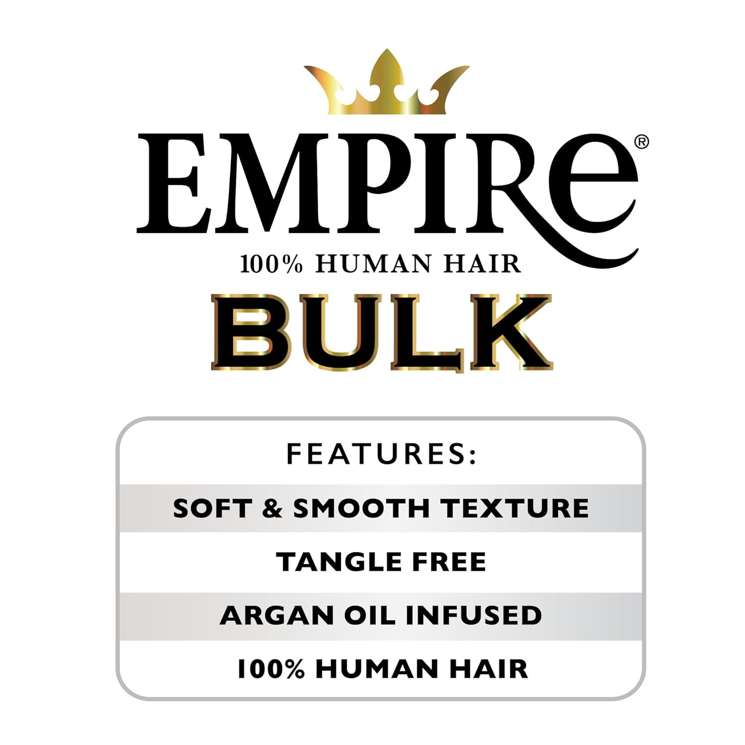 Sensationnel Empire – Cabello trenzado a granel, cabello humano Empire Deep Bulk de 22 pulgadas con para trenzas bohemias sin nudos u ondas sueltas