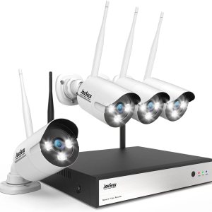 JouSecu JouSecu – Sistema de cámara de seguridad inalámbrica de 8 canales, grabadora NVR de vigilancia CCTV de 3 MP con 4 cámaras WiFi HD de 3.0MP JouSecu JouSecu – Sistema de cámara de seguridad inalámbrica de 8 canales, grabadora NVR de vigilancia CCTV de 3 MP con 4 cámaras WiFi HD de 3.0MP