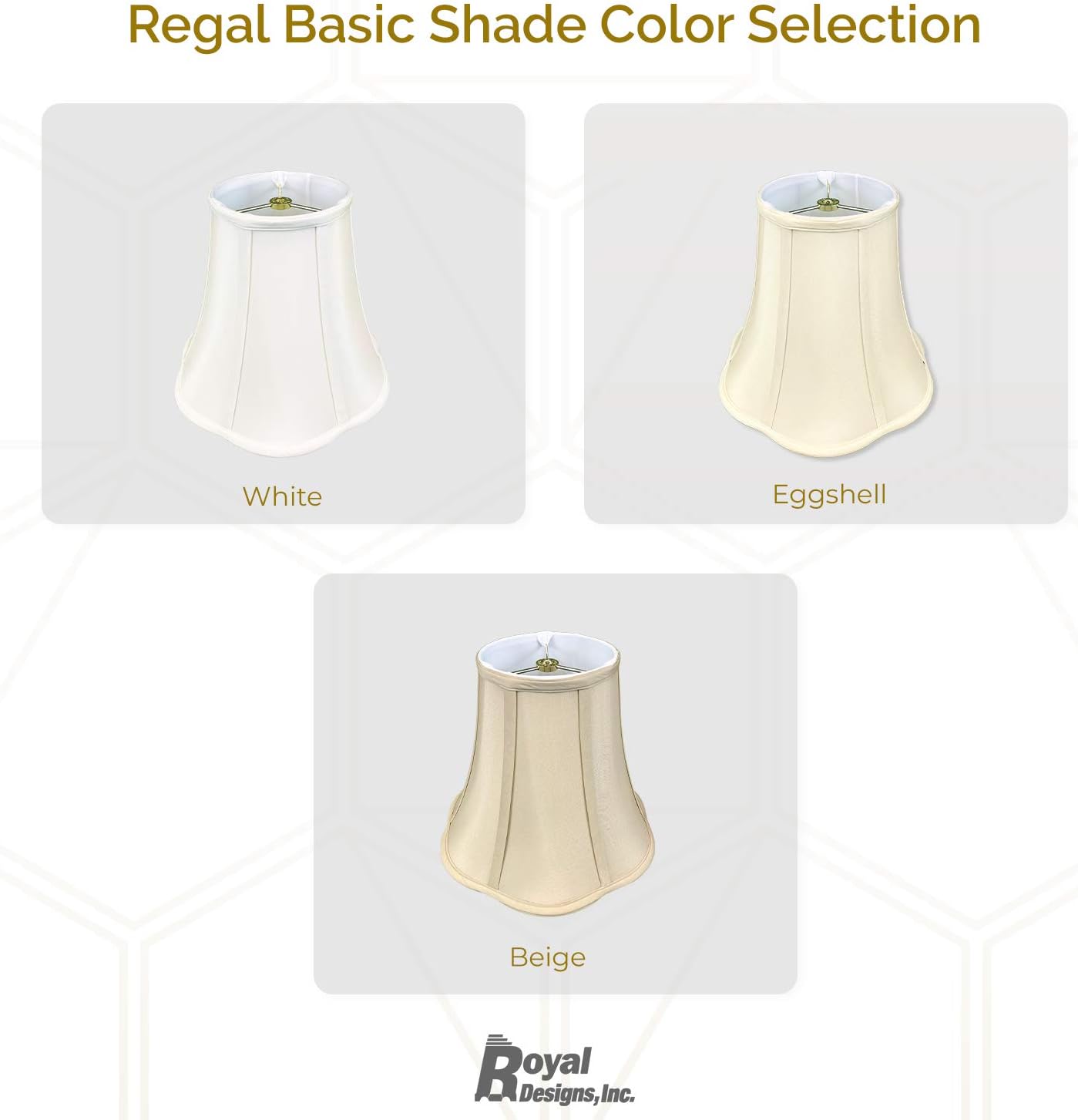 Royal Designs, Inc. BSO-703-10EG – Pantalla de campana festoneada inferior, 5 x 10 x 8.25, cáscara de huevo