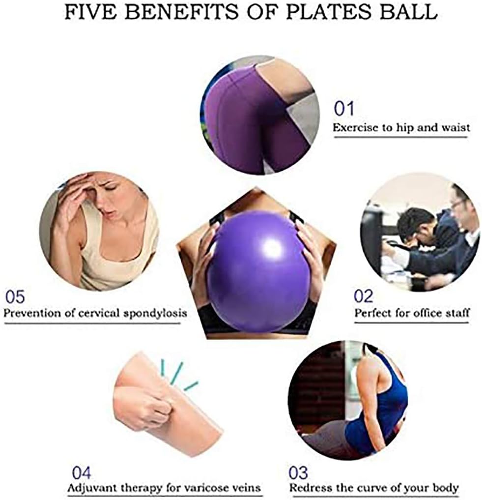 MOMPLUS Mini pelotas de yoga de 9 pulgadas para ejercicios de Pilates para estabilidad en el hogar, entrenamiento esponjoso, terapia física mejora