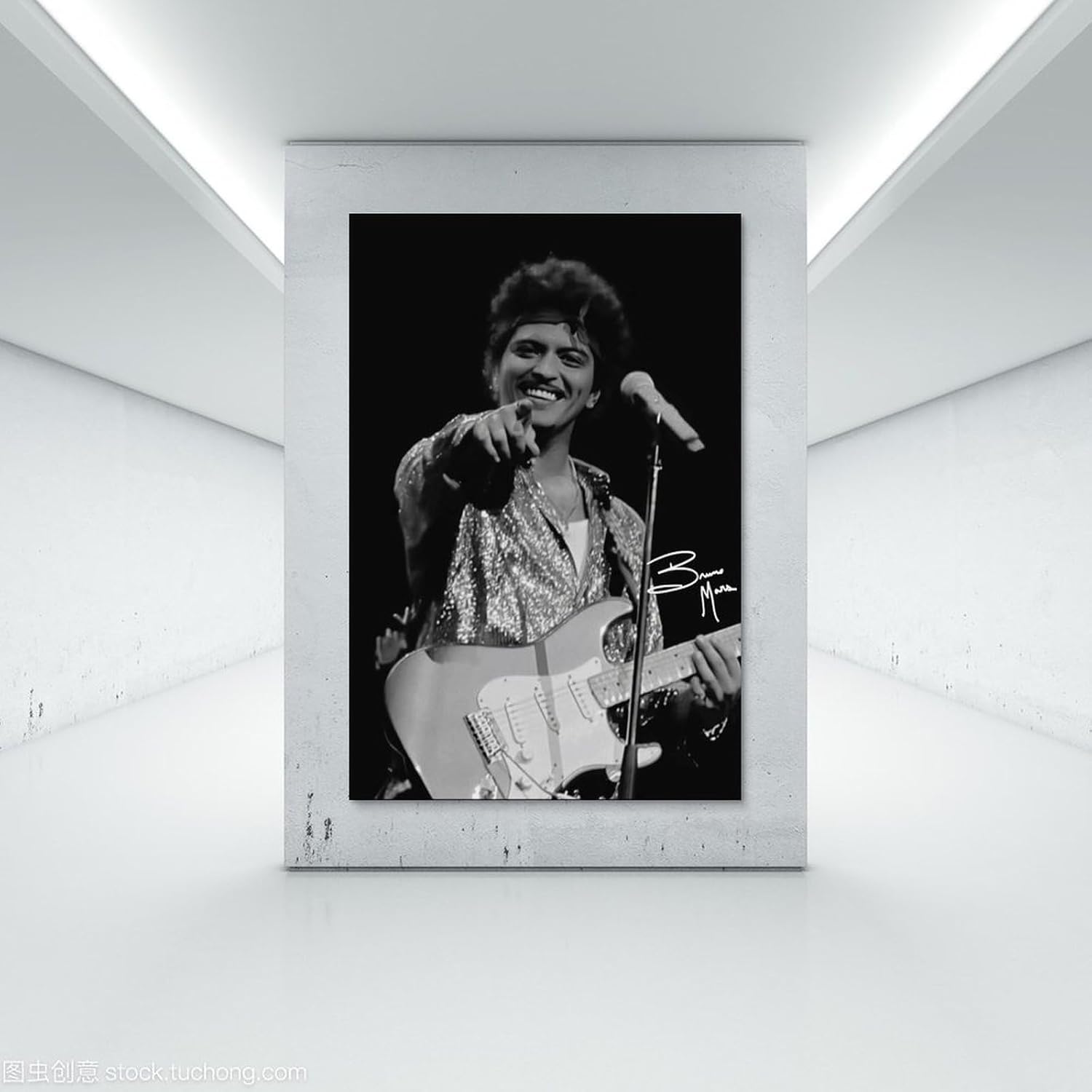 zykaa Póster en vivo de Bruno Mars Singer con portada de álbum de música, decoración de lienzo para dormitorio, póster artístico sin marco, 12 x 18