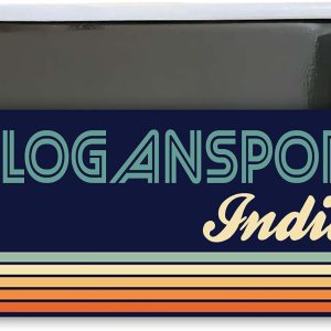 Logansport Indiana Souvenir – Imán rectangular para nevera, diseño retro Logansport Indiana Souvenir – Imán rectangular para nevera, diseño retro
