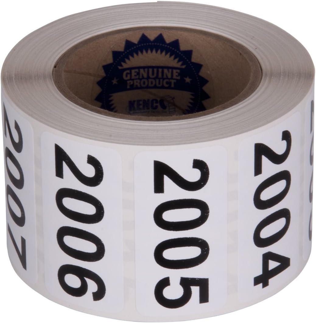 Kenco – Etiquetas numeradas consecutivamente, vinilo duradero, autoadhesivas, medidas 2 x 1 pulgada (rollo 2001-2500)