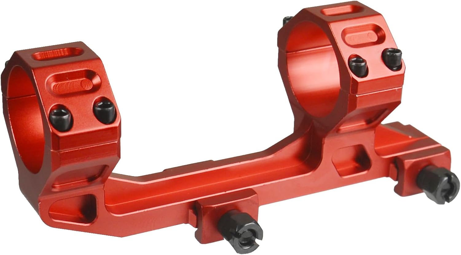 TWP Montura de anillo de una pieza con alcance Picatinny en voladizo, 1.181 in con inserciones de 1 pulgada, perfil de altura media hecho con