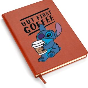 Ohana Means Family – Cuaderno de cuero con puntada de café, solo una chica que ama la puntada, regalo para amantes de las películas (puntada de café) Ohana Means Family – Cuaderno de cuero con puntada de café, solo una chica que ama la puntada, regalo para amantes de las películas (puntada de café)