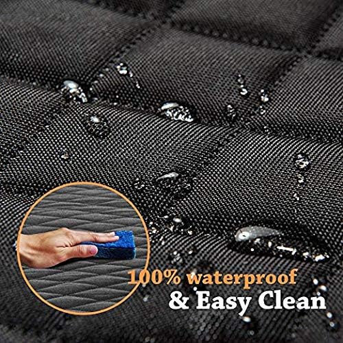 Honest – Fundas acolchadas de lujo para asiento de coche con solapa lateral para mascotas, para automóviles, camiones y SUV, funda impermeable y