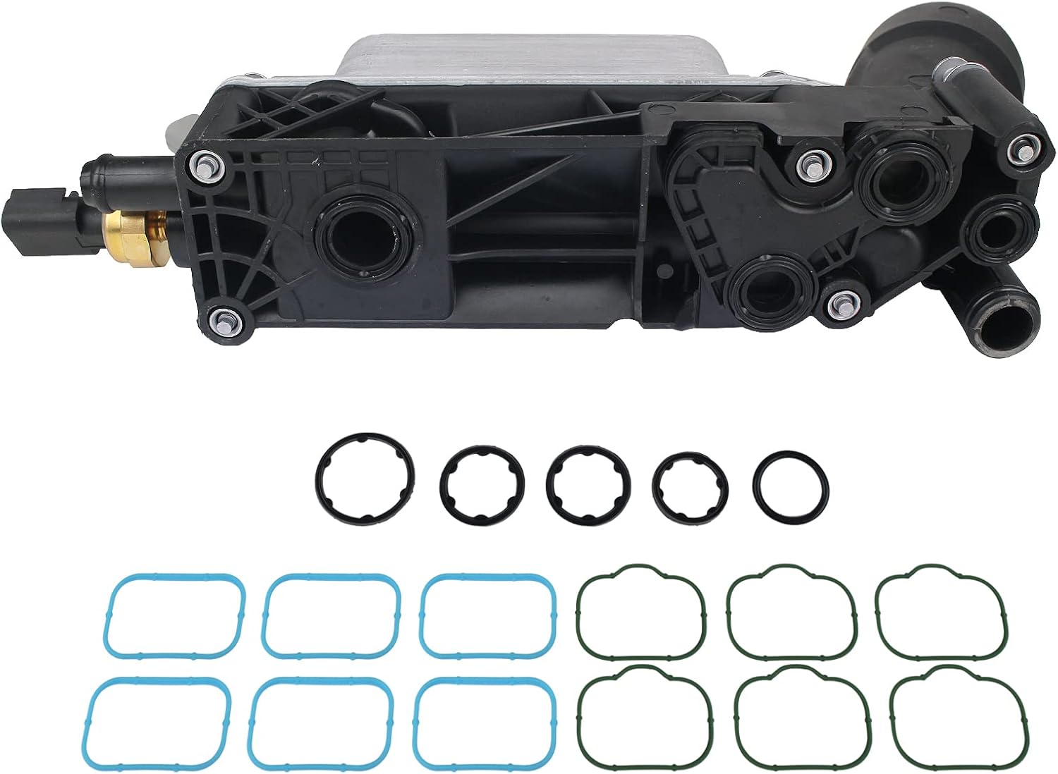 Autoround 5184294AE – Enfriador de aceite de motor con carcasa de filtro de aceite para Jeep WranglerGrand Cherokee, Ram 1500, Dodge