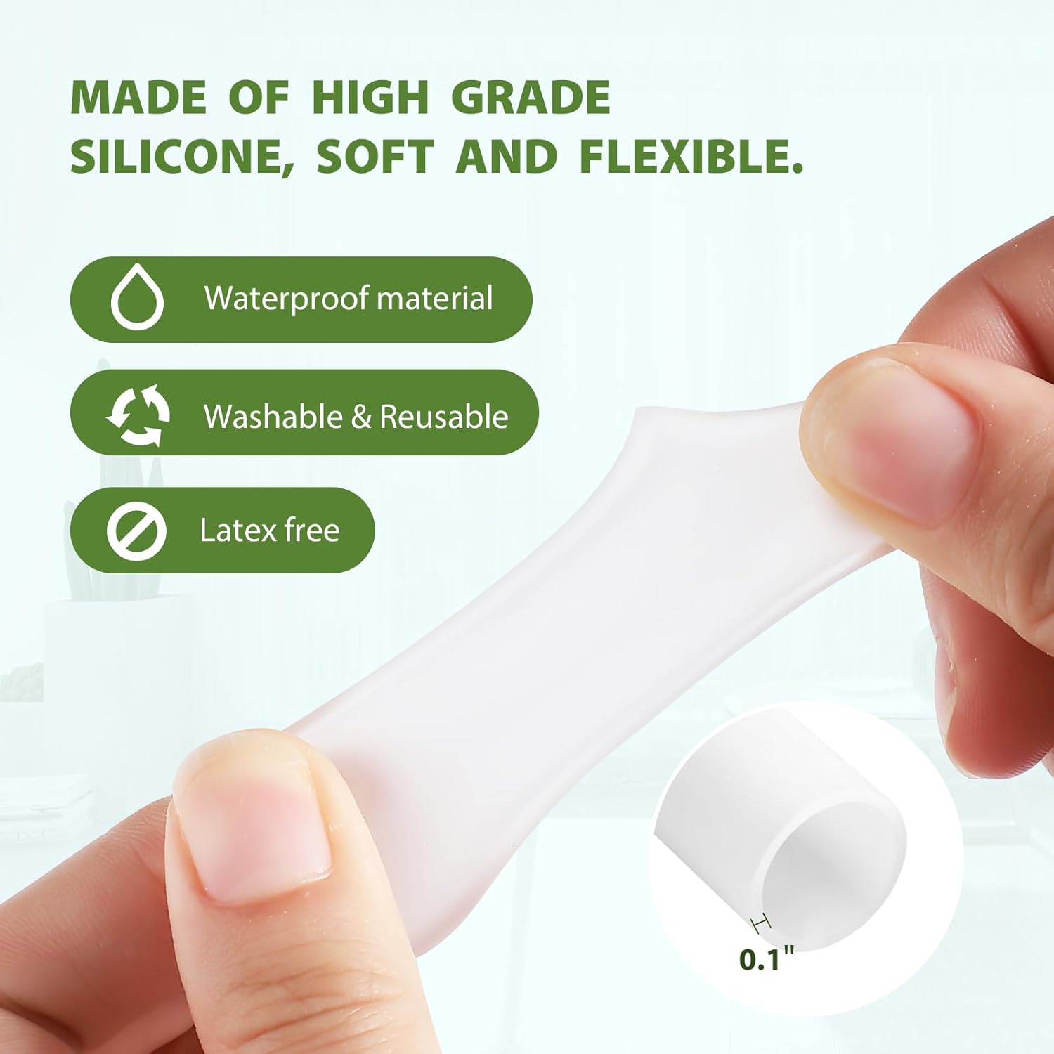 Bukihome Protectores de dedos de gel pequeños  Paquete de 8 fundas para dedos con extracto de aloe vera  Puntas de silicona y protectores de dedos