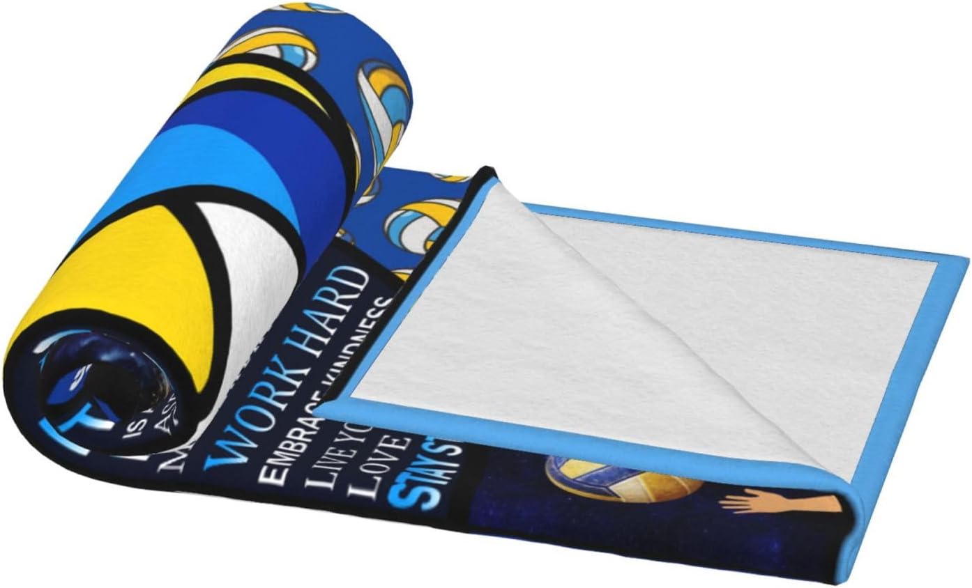 Manta de forro polar de voleibol, tamaño Queen, manta de cama suave, ligera, afelpada, acogedora, microfibra de lujo