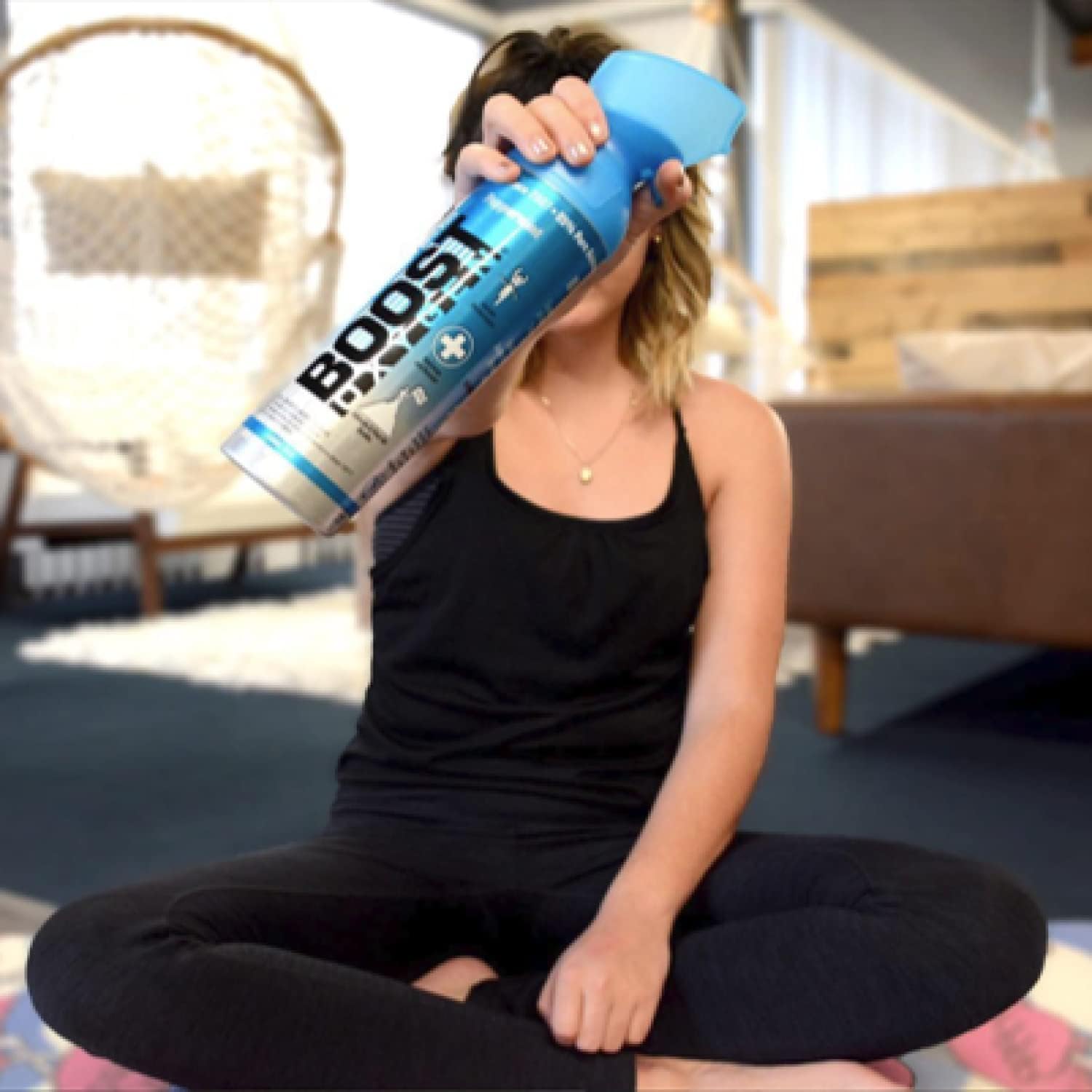 Boost Oxygen Recipiente grande de menta de 10 litros  Soporte respiratorio totalmente natural para recuperación aeróbica, altitud, rendimiento y