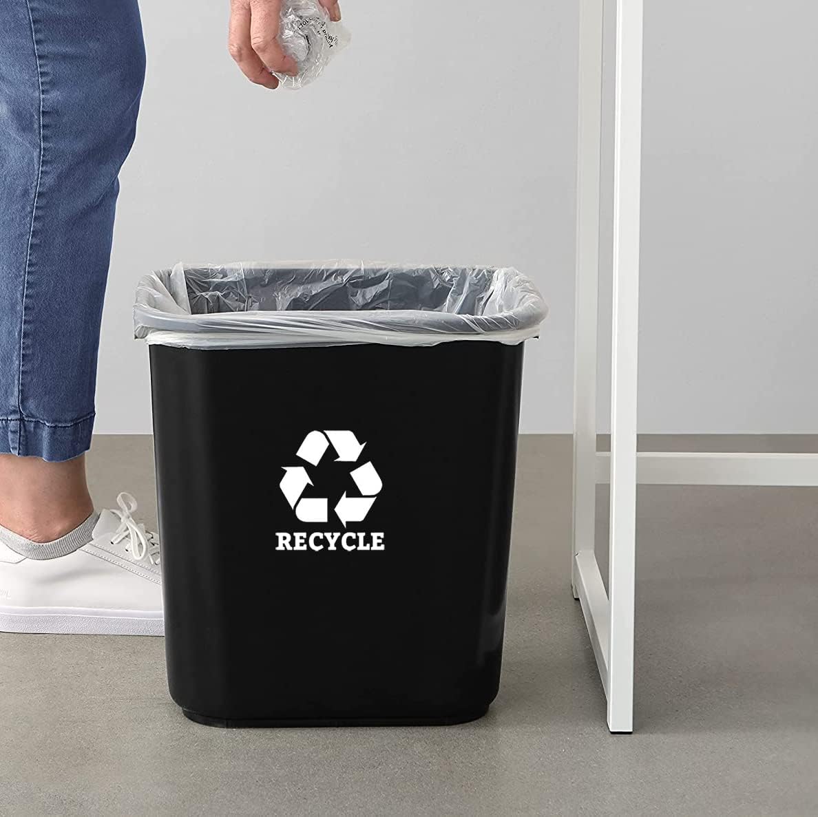 Juego de 3 calcomanías de vinilo de reciclaje para basura, contenedor de compost, símbolo de cubo de reciclaje para organizar contenedores de basura