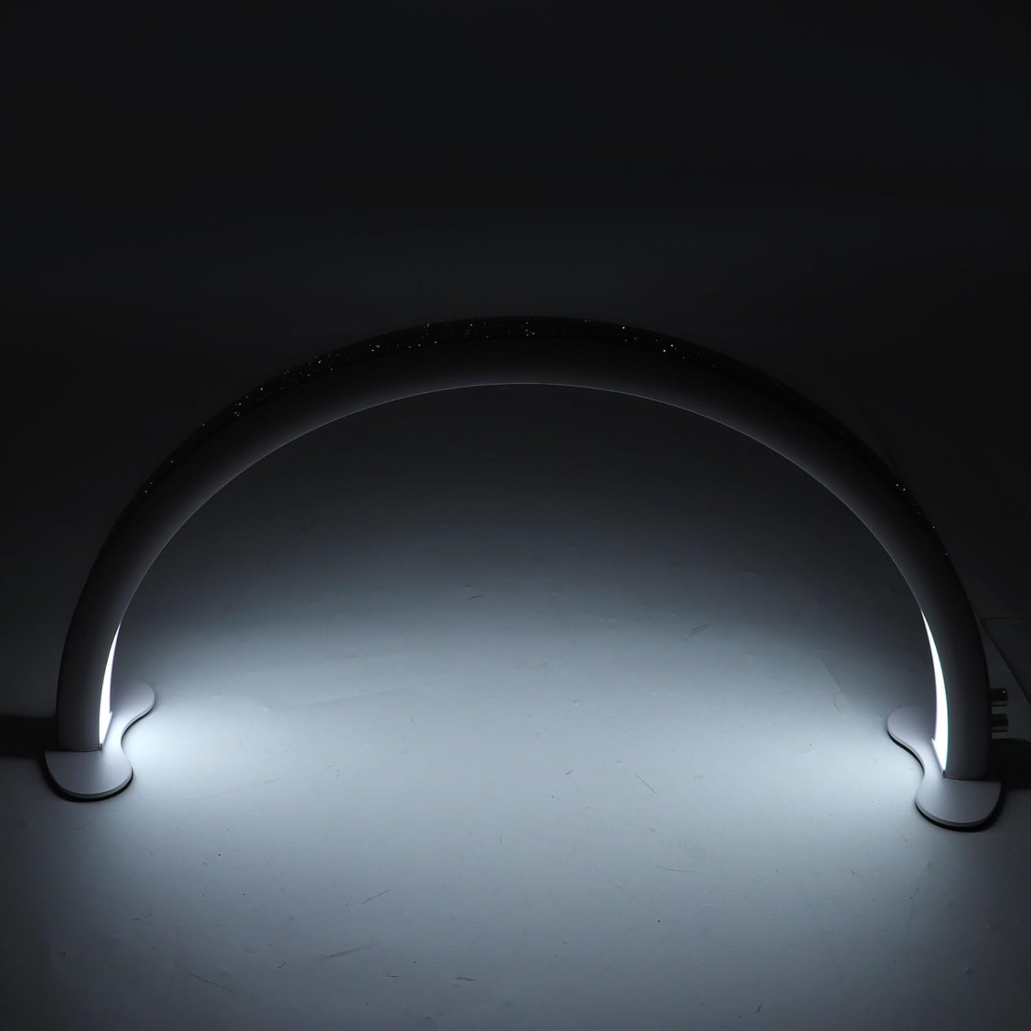 Luz LED de media luna de atenuación continua de 40 W de 28 pulgadas para escritorio de uñas, extensión de pestañas, cuidado de la piel con