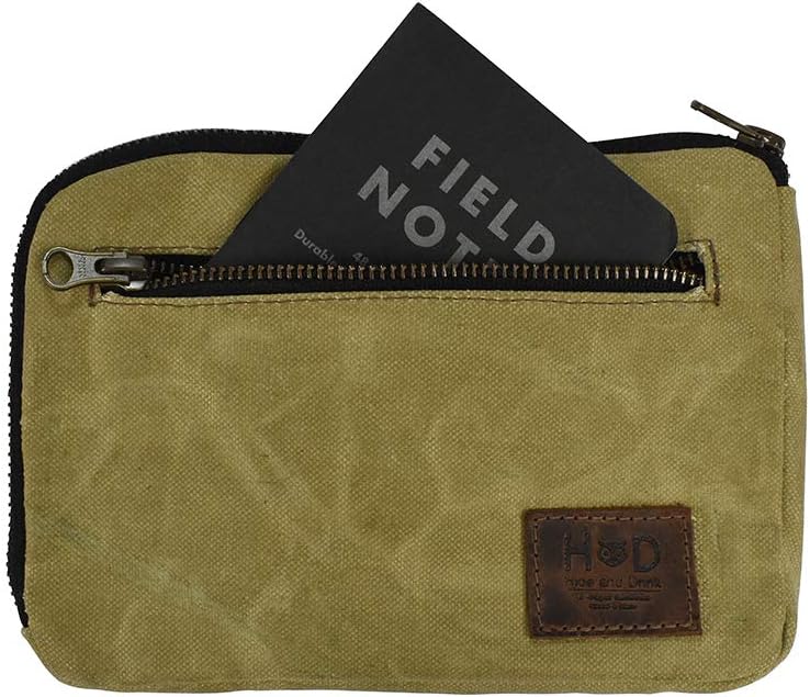 Hide & Drink, Bolsa de equipo con cremallera, bolsa de camping, accesorio de viaje, bolsa multiusos, lona encerada y cuero de grano completo