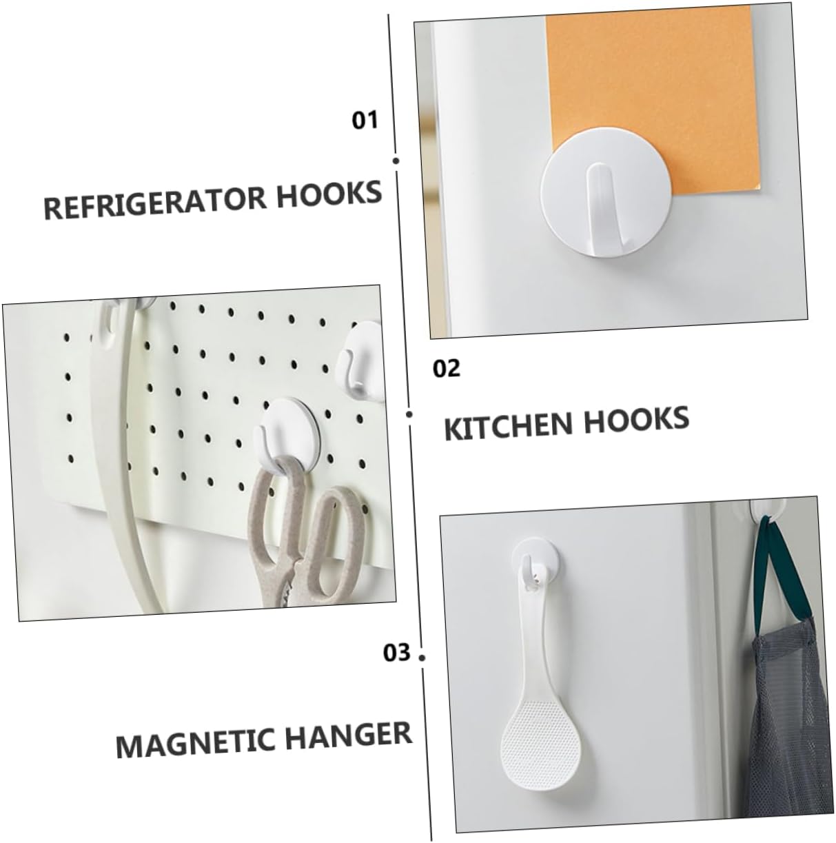 2 piezas de gancho magnético para pasta para refrigerador, ganchos magnéticos para toallas, ganchos magnéticos para toallas, ganchos magnéticos para