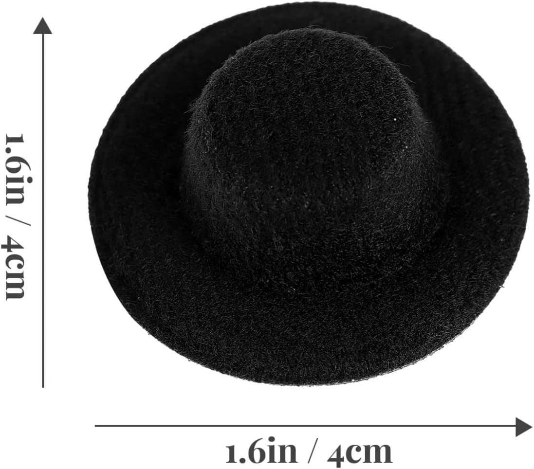 TOYANDONA Juego de gafas de muñeca, 20 sombreros de muñeca en miniatura, 20 unidades, lentes de sol negros, accesorios de disfraz para manualidades,