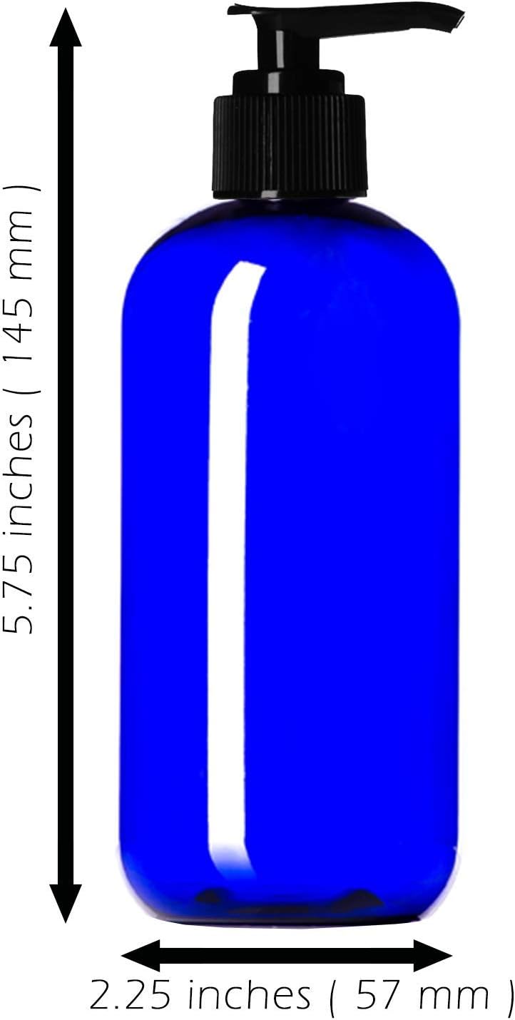 Botellas de plástico de 8.0fl oz (6 unidades) sin BPA, contenedores para apretar, etiquetas incluidas.