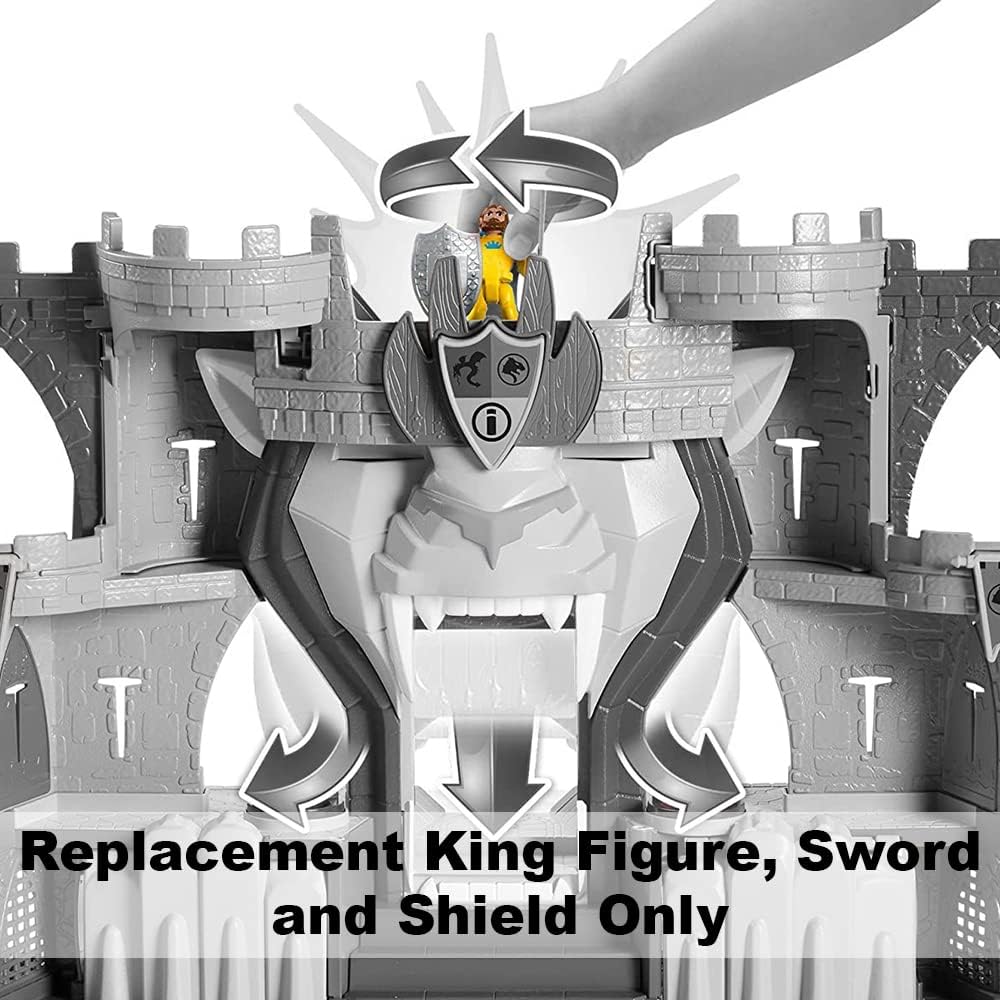 Imaginext Piezas de repuesto El Castillo del Reino del León – HCG45  Figura de recambio, espada y escudo