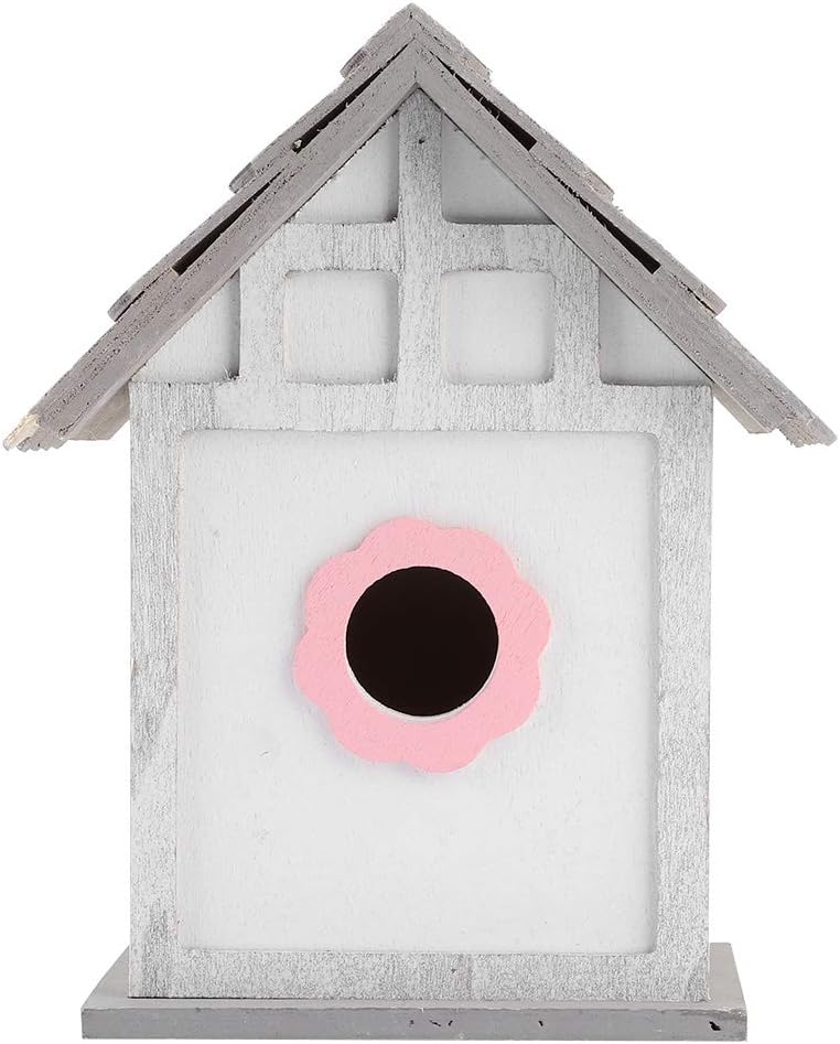 Fydun Casa de pájaros de madera DIY loros cría caja de anidación de pájaros Decoración de jardín al aire libre Casa de pájaros de madera DIY para la