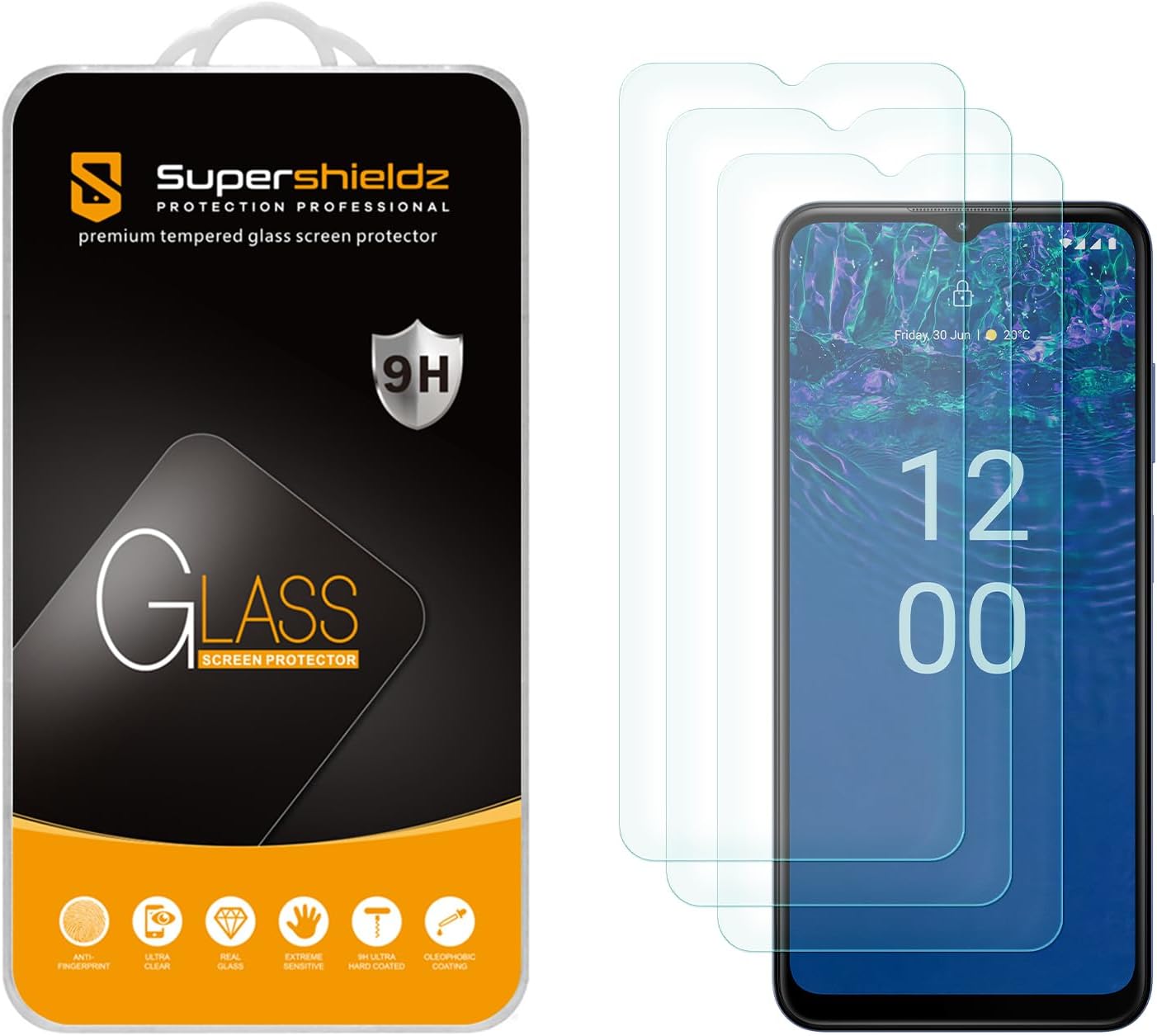 Supershieldz Protector de pantalla de vidrio templado diseñado para Nokia G310 5G, antiarañazos, sin burbujas