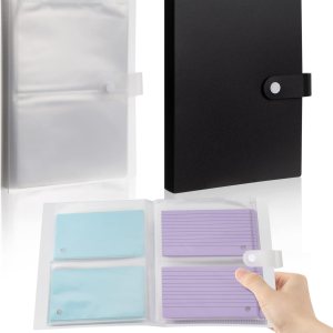 Tarjetas de índice de 4 x 6 pulgadas, bolsas organizadoras de plástico transparente, carpeta de libros, paquete de 2 fundas protectoras de Tarjetas de índice de 4 x 6 pulgadas, bolsas organizadoras de plástico transparente, carpeta de libros, paquete de 2 fundas protectoras de