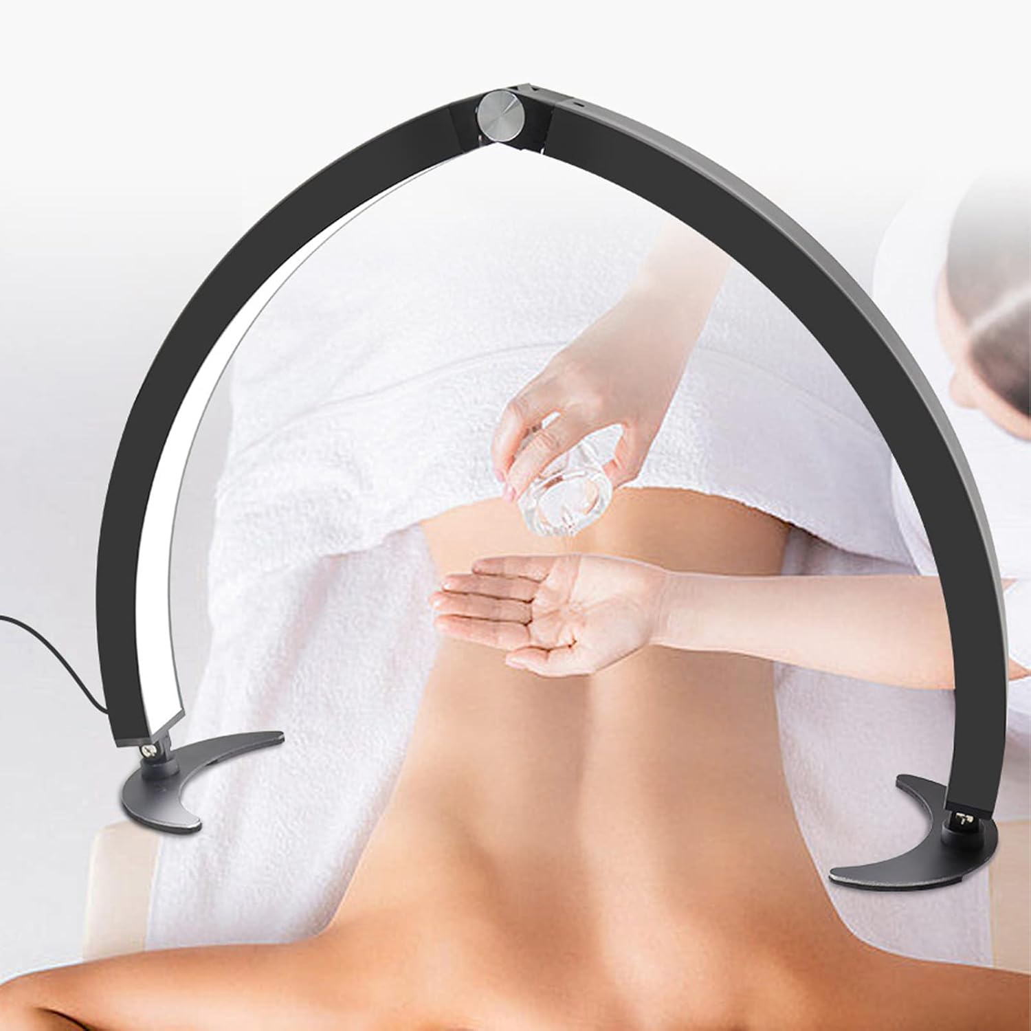 Acouto Iluminación de media luna para belleza de 28 pulgadas, 40 W, lámpara de belleza de media luna, 2000 lúmenes, en forma de U, luz LED de
