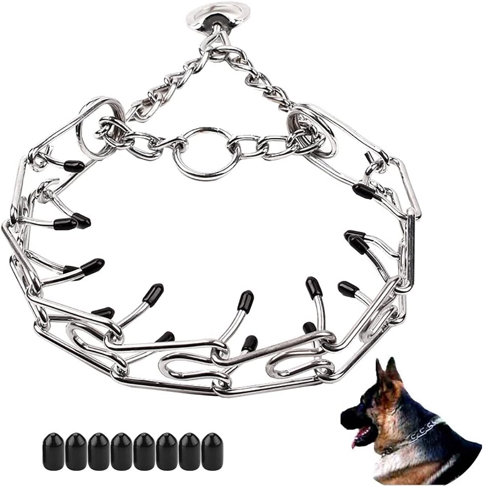 Love Dream Collar de entrenamiento para perros, collar de metal para perro con puntas cómodas, collar de entrenamiento ajustable para mascotas para