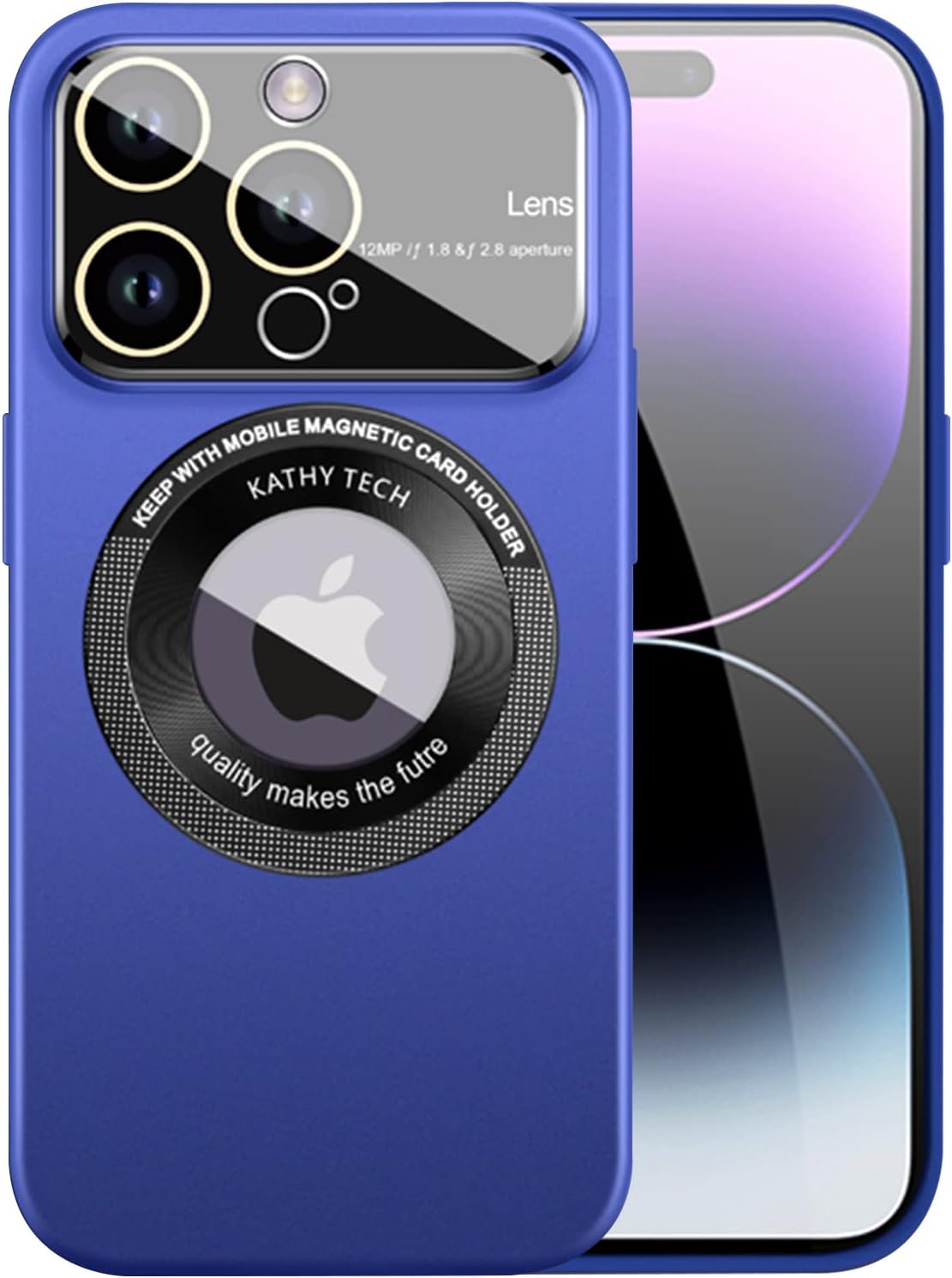 COOWEEK Funda magnética para iPhone 13 Pro, protección completa de la cámara, compatible con MagSafe (6.1 pulgadas), azul marino