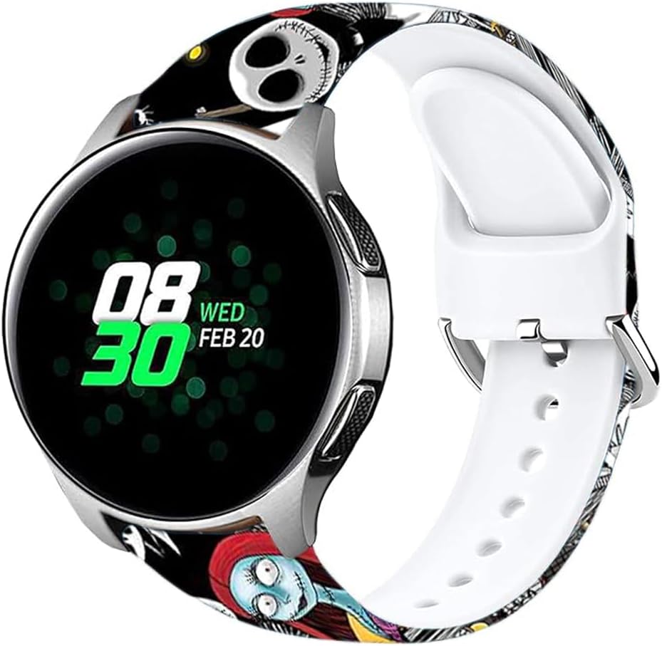 __PLACEHOLDER_BRAND_0__ Christmas Jack Skellington Sally – Correas compatibles con Samsung Galaxy Watch 6Watch 5 Pro de 1.77 pulgadas, Watch 4 de