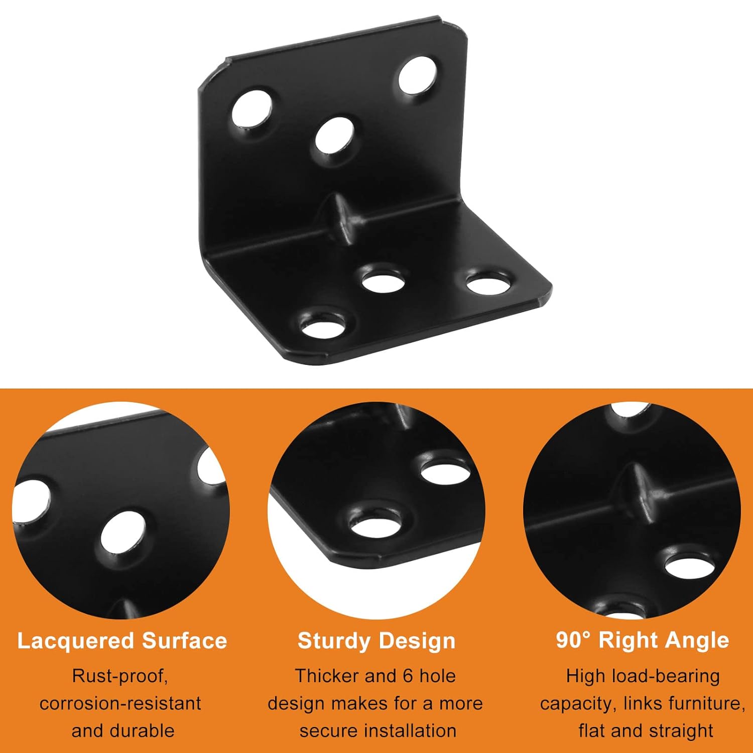 24 soportes de esquina, soporte de estante de acero inoxidable con forma de L, soporte de ángulo recto de 1 x 1 x 1.4 pulgadas, soportes de estante