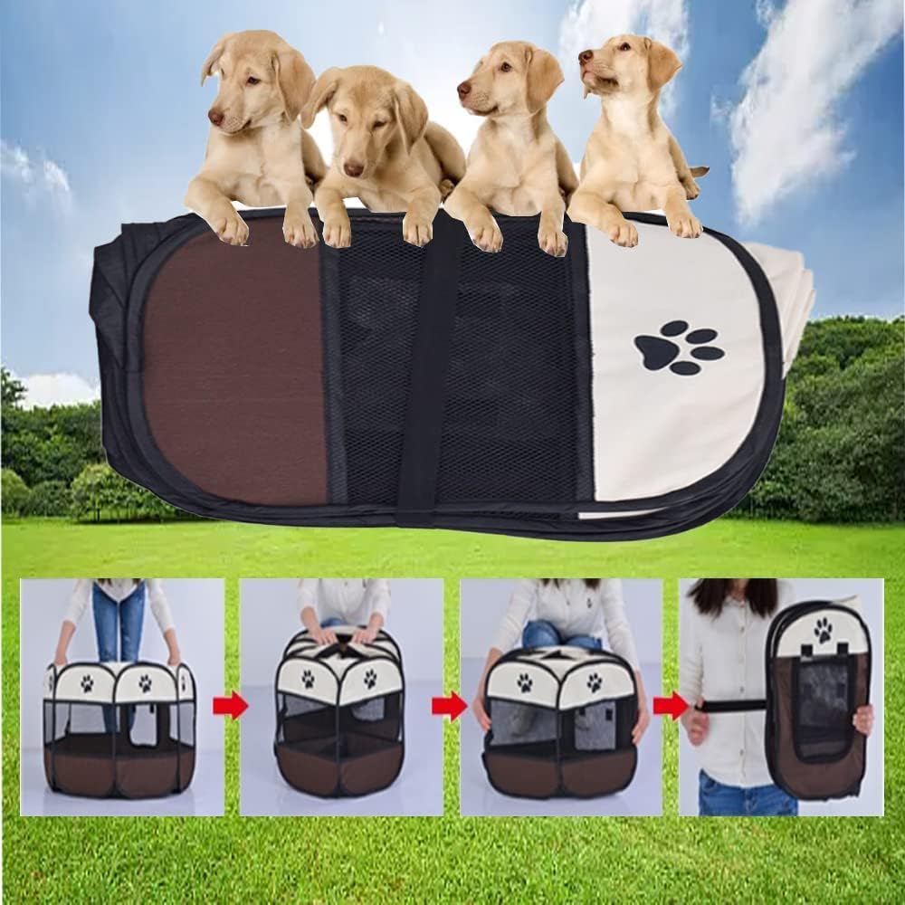 Corralito portátil para perros, casa plegable para mascotas para perros y gatos, tiendas de campaña para ejercicios, casa de perrera para cachorros,