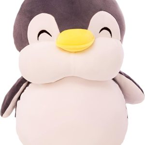 Peluche de pingüino, juguete de peluche suave, regalo para niños, niñas, niños, novia, día de San Valentín, almohada (gris, 19.6 pulgadas) Peluche de pingüino, juguete de peluche suave, regalo para niños, niñas, niños, novia, día de San Valentín, almohada (gris, 19.6 pulgadas)