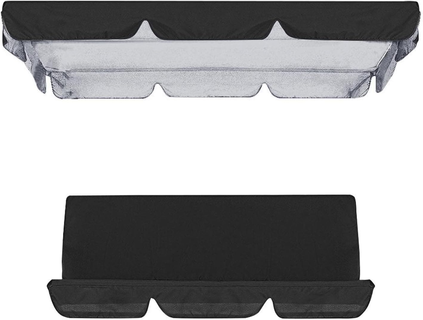 YUUAND Juego de toldo de poliéster con funda de cojín de asiento  Cubierta de toldo de poliéster impermeable con bloqueo UV para patio al aire