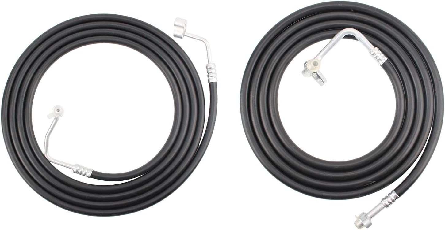 AUTOKAY SU33468 Juego de línea de CA trasera para Chevy Suburban Rear Aux 2007-2014 Kit de manguera de CA Líneas de repuesto de aire acondicionado